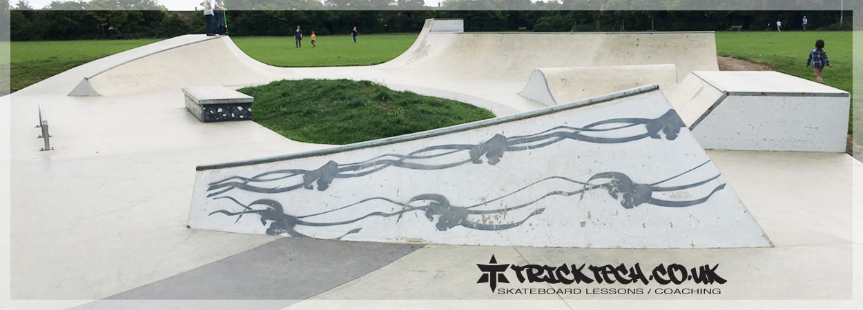 Trick Tech Skateboard Lessons at Cherry Hinton Skate Plaza Cambridgeshire