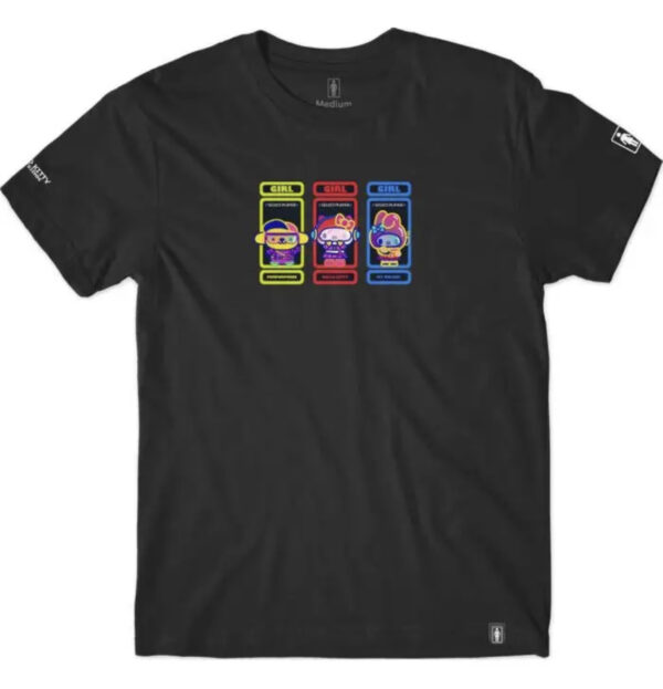 GIRL YOUTH SANRIO KAWAII ARCADE TEE BLACK