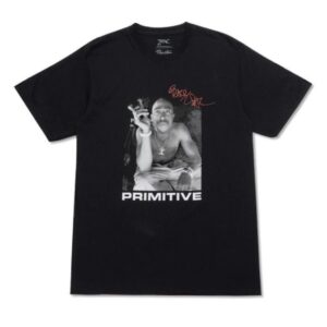 Primitive Skateboarding x Tupac Smoke Skate T-Shirt - Black XL