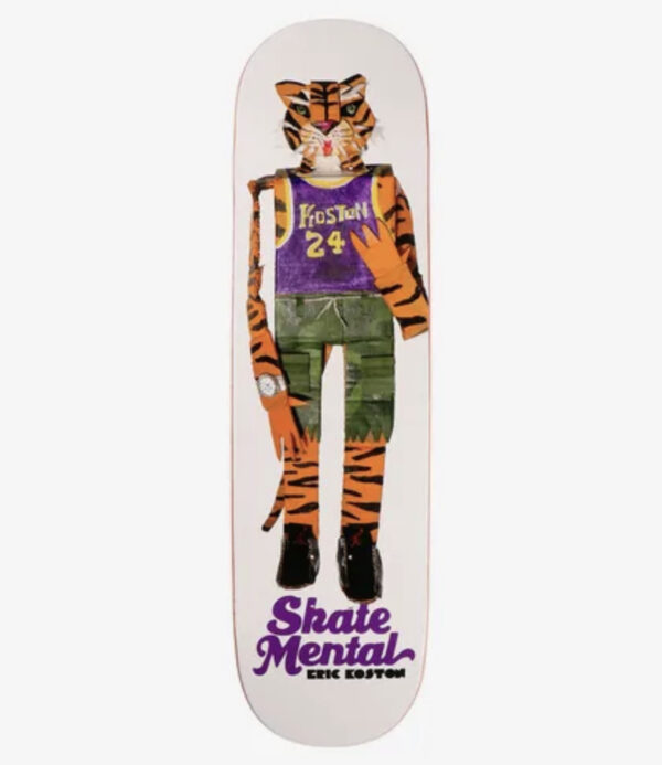 SKATE MENTAL Skate Mental Koston Tiger (White) Skateboard Deck 8.0"