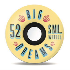 SML Wheels Mellow Yellow Succulent 92A V-Cut Cruiser Skateboard Wheels 52mm