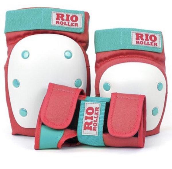 Rio Roller adult Triple Pad Set - Red/Mint