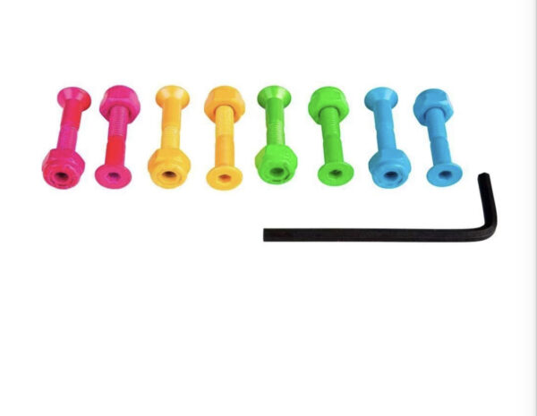 Sushi Bolts Coloured Allen Bolts (Pk 8) Pink Green Orange Blue 1"